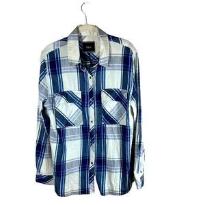 Men’s Rails Blue White Hunter Plaid Shirt